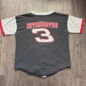 VINTAGE 90S NASCAR #3 DALE EARNHARDT BLACK BASEBALL JERSEY MENS XL